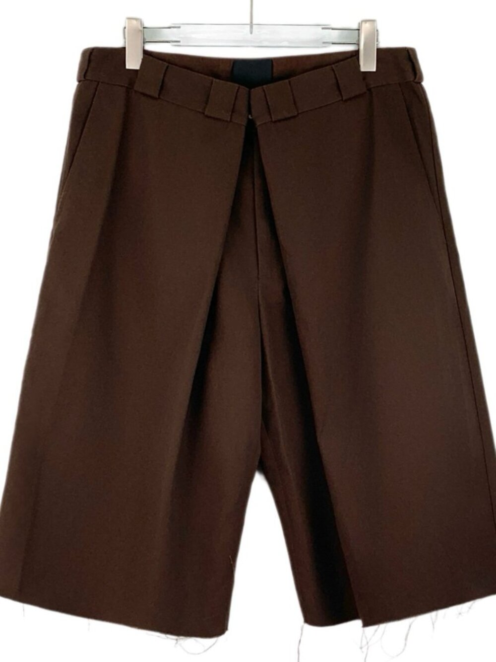 J32596 Givenchy dark brown pleated casual trousers 50 L size new with tag